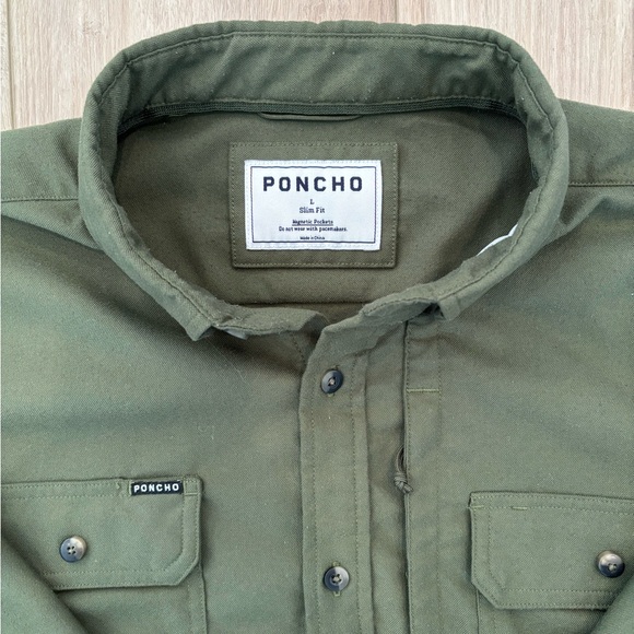 Poncho - Large Slim - Flannel Button Down - Picture 3 of 3